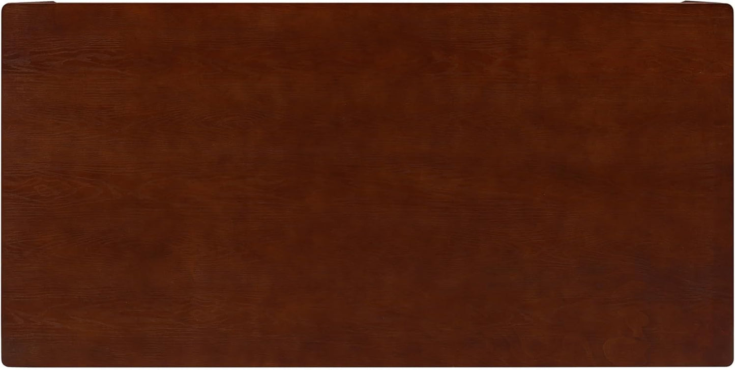 NTC Flow 71 Inch Modern Design, Rectangular Dinner Table for Dining Room, Living Room Furniture, Effortless Assembly, Dark Walnut