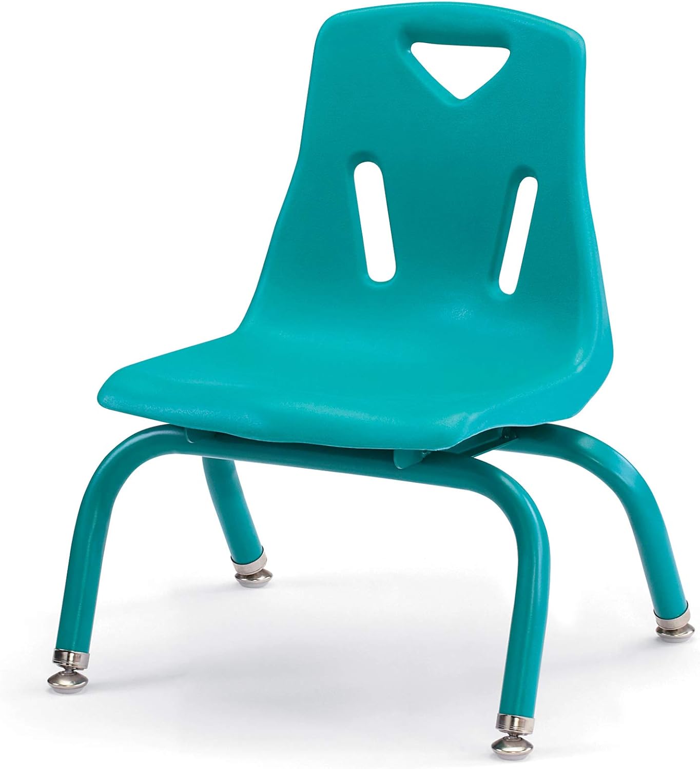 Berries Jonti-Craft 8118JC6005 Stacking Chairs with Powder-Coated Legs, 8" Height, Teal, Pack of 6