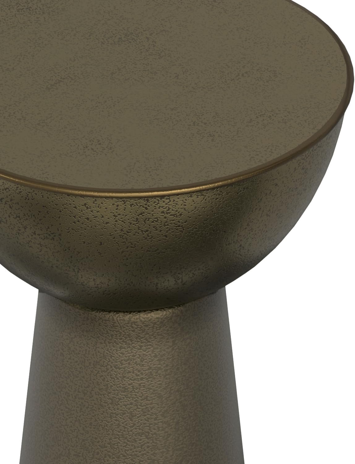 SIMPLIHOME Surrey Contemporary Modern 12 inch Wide Metal Side Table in Antique Gold, Fully Assembled for The Living Room and Bedroom