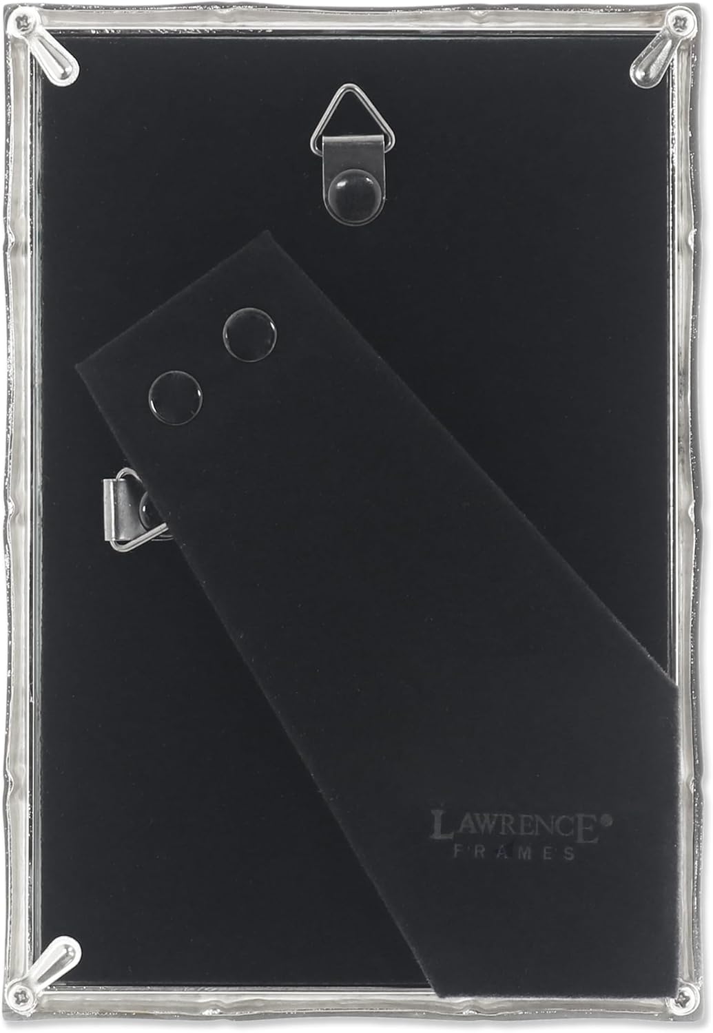 Lawrence 710146 Silver Metal Bamboo 4x6 Picture Frame