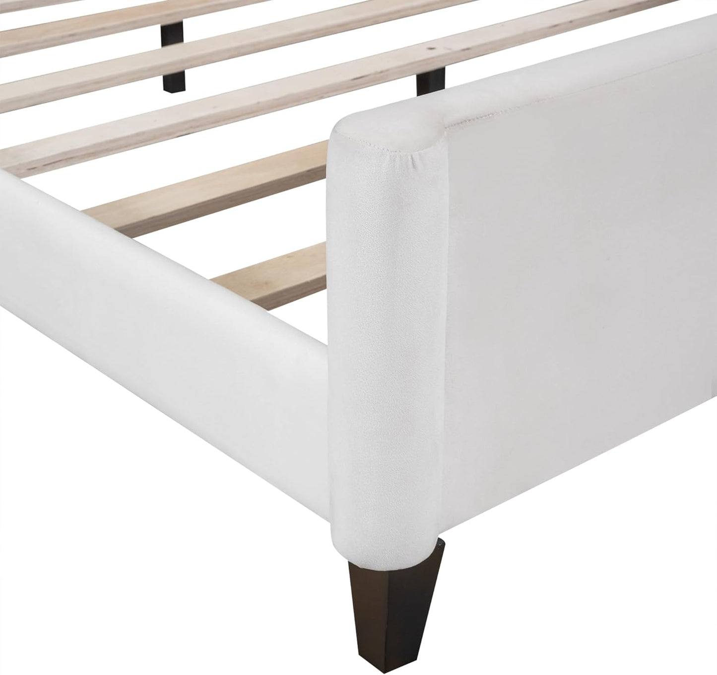 Full Size Modern Luxury Tufted Button Daybed, Stylish Wood Upholstered Day Bed,No Box Spring Required, Easy Assembly,for Bedroom,Living Room and Guest Room,Den,Office,Beige