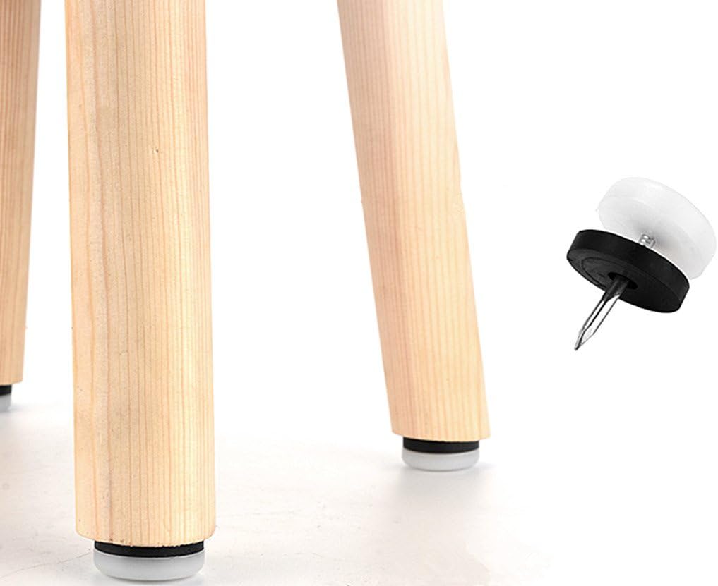 ALIMITOPIA 40pcs Furniture Glide Nail-in Thickened Nylon Chair Glide Slider Furniture Pad Floor Protector for Wooden Furniture Chair Tables Leg Feet(Φ24mm or 0.95";White)