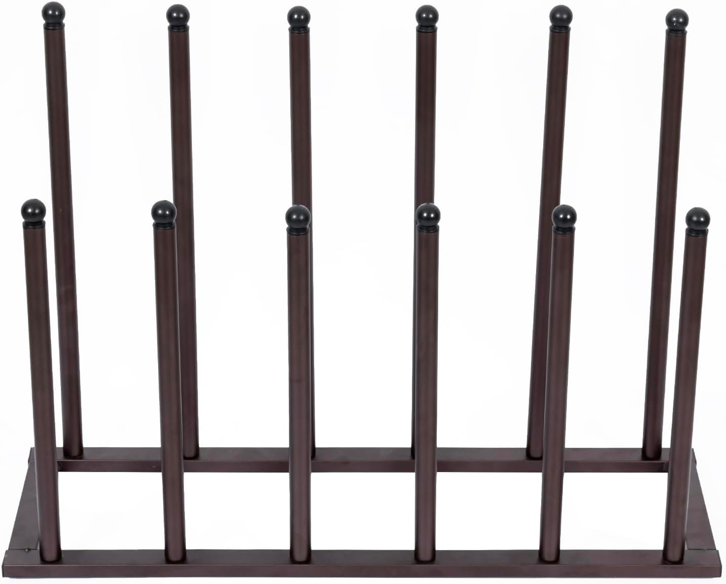 MyGift Bronze Tone Metal Freestanding Boot Rack, Shoe Rack for Mens Womens Cowboy Boots, Boot Organizer Stand for Closet, Entryway, Mudroom, or Garage, Holds up to 6 Pairs of Tall Boots