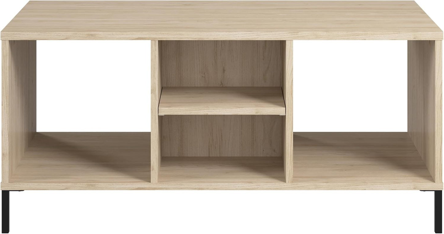 Bush Furniture Essence Coffee Table with Shelf | Shelves, Storage, Multifunctional Organization for Living Room, Bedroom, or Entryway