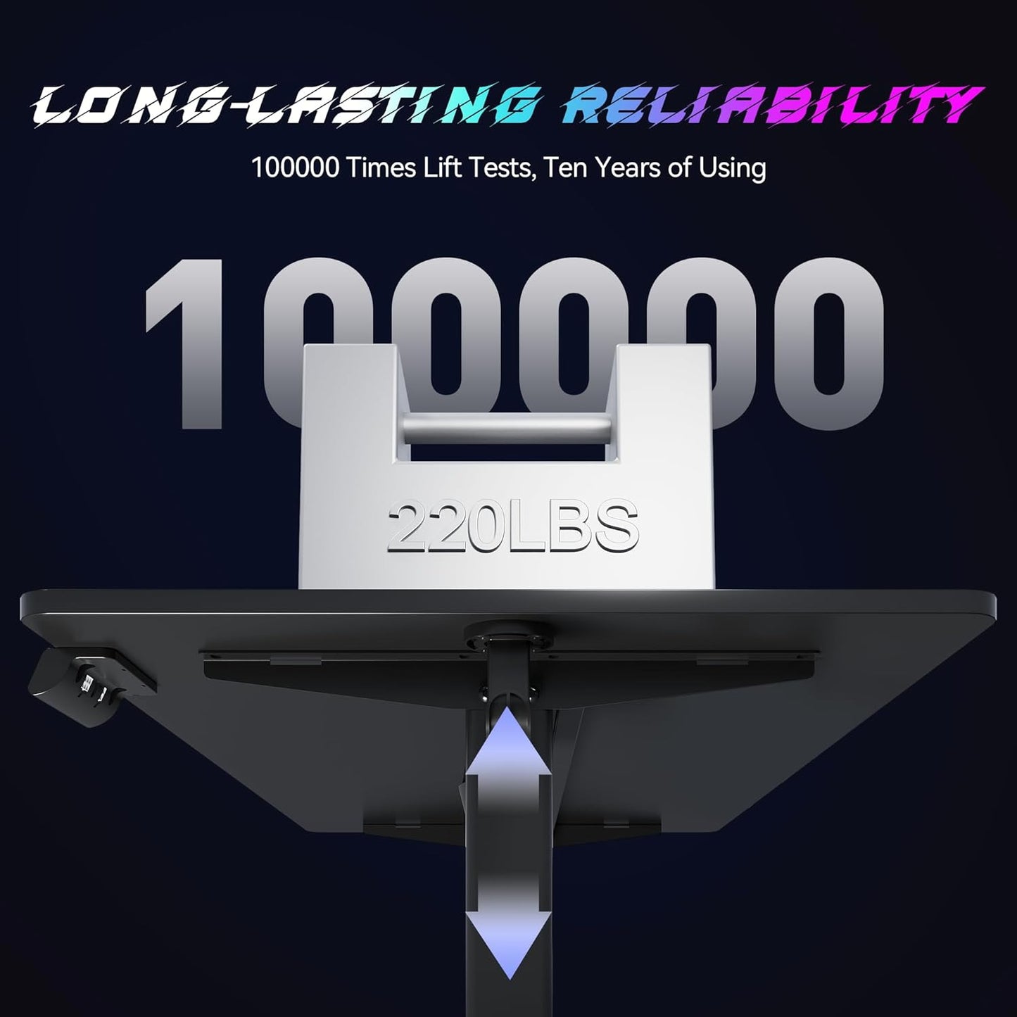 Electric Standing Desk Adjustable Height 40"x24" Stand Up Desk with Lockable Wheels Ergonomic Sit Stand Desk for for Work Office Home Computer Workstation (Black)