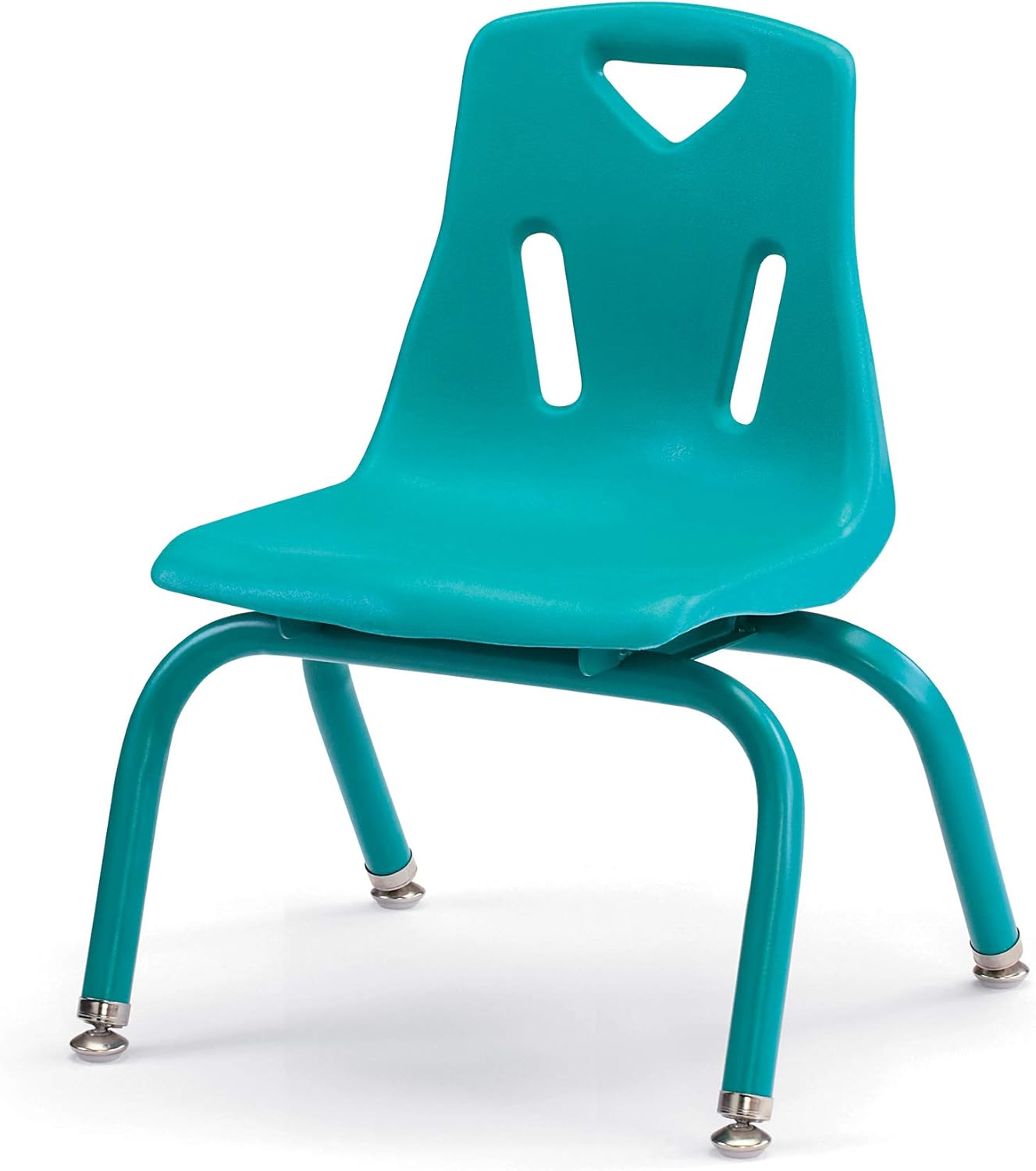 Berries Jonti-Craft 8120JC6005 Stacking Chairs with Powder-Coated Legs, 10" Height, Teal, Pack of 6