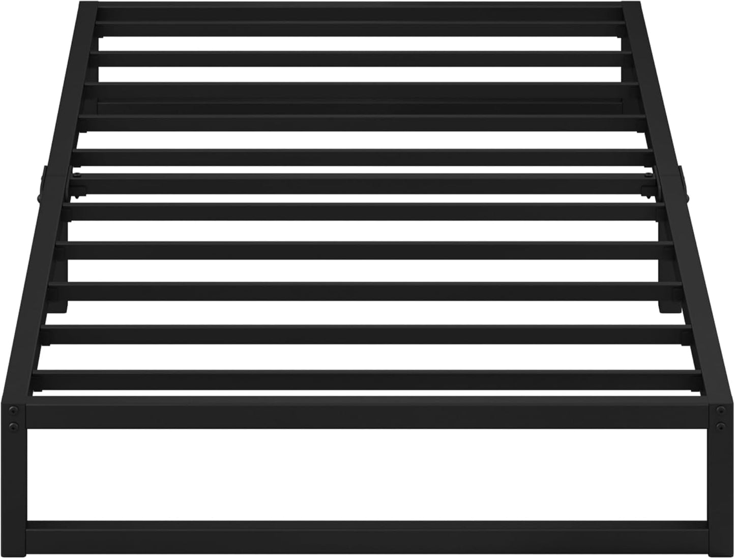 EMODA 7 Inch Twin XL Bed Frames No Box Spring Needed, Heavy Duty XL Twin Metal Platform Bed Frame, Noise Free, Easy Assembly, Black