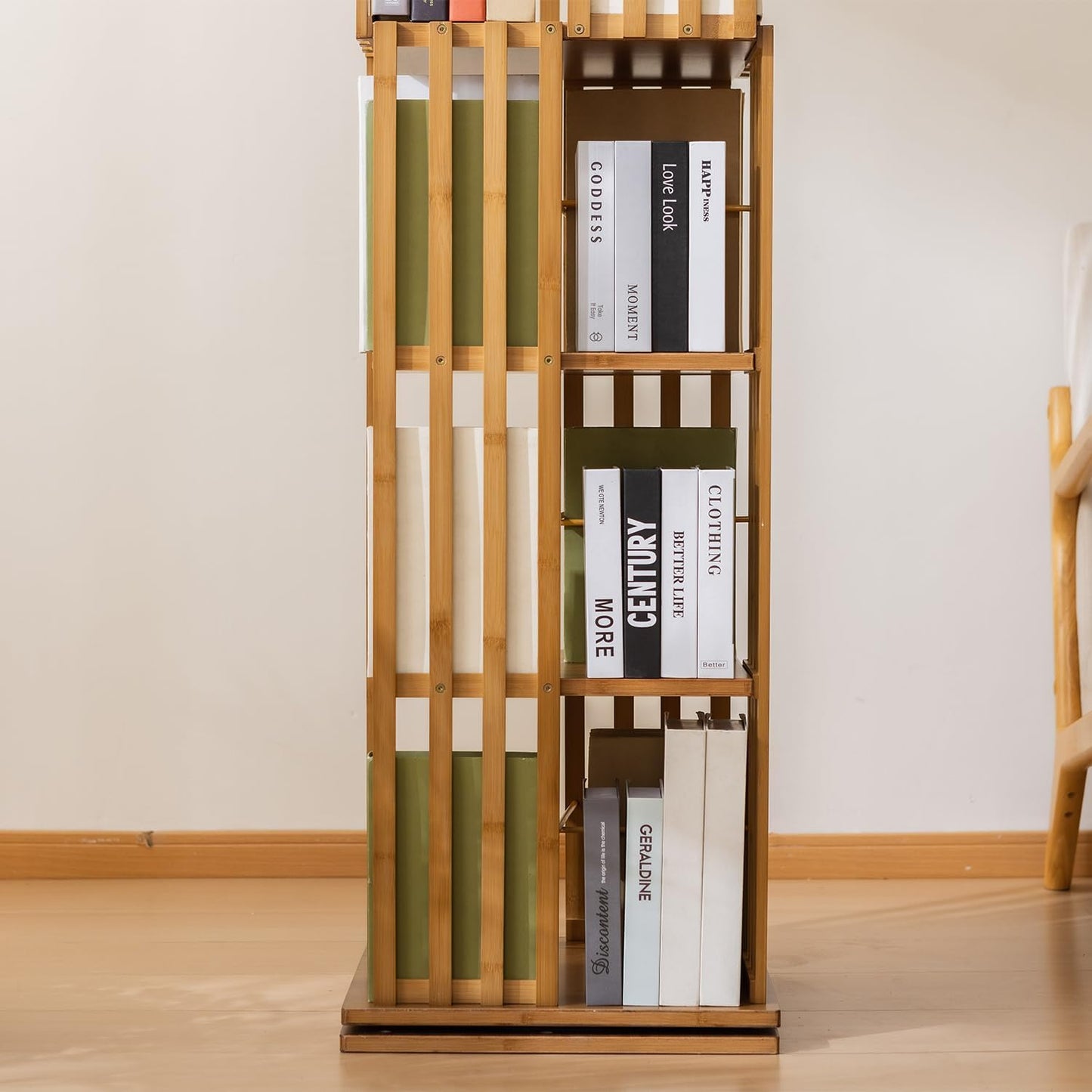 6 Tier Book Shelf,Modern Bookshelves Organizer,Brown