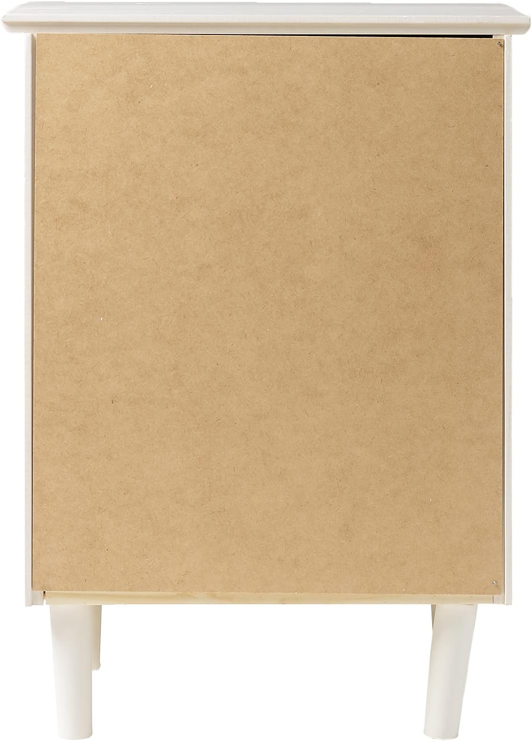 Walker Edison Traditional Wood 3 Drawer Nightstand Side Table Bedroom Storage Drawer and Shelf Bedside End Table, 18 Inch, White