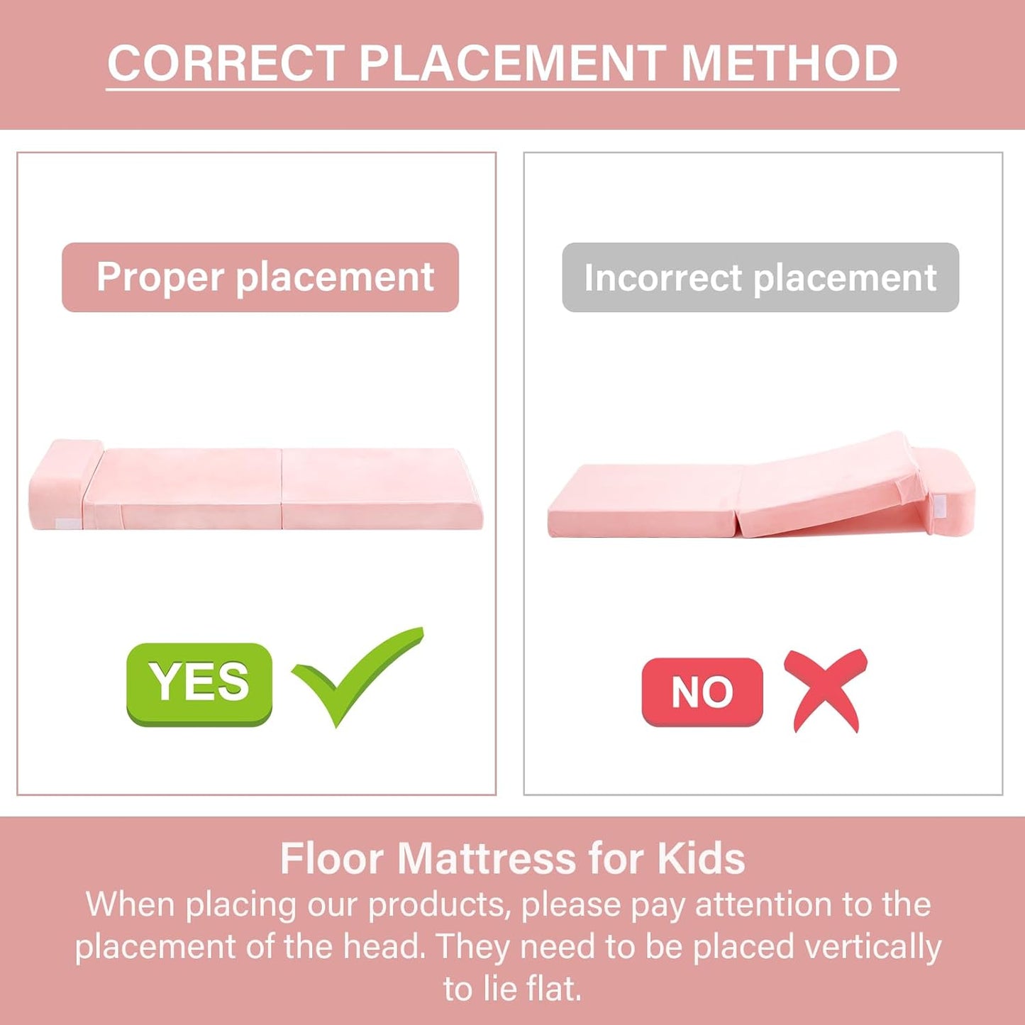 Tiita Folding Sofa Bed for Kids, Toddler Fold Out Couch with Removable Cover, Futon Sleeper Chair for Living Room, Guest Room, Pink