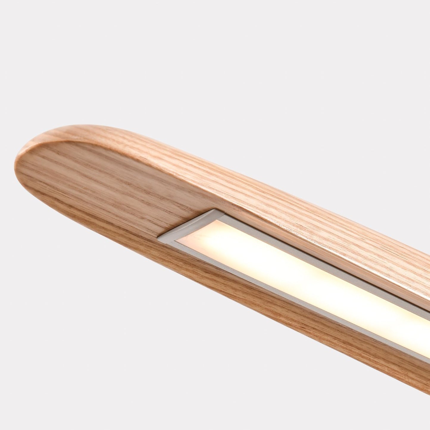 59" 40W Wood LED Linear Pendant Light Fixture Led Dining Room Light Dimmable Hanging Light Fixture for Dining Room Kitchen Island Pool Table Lights Natural Ash