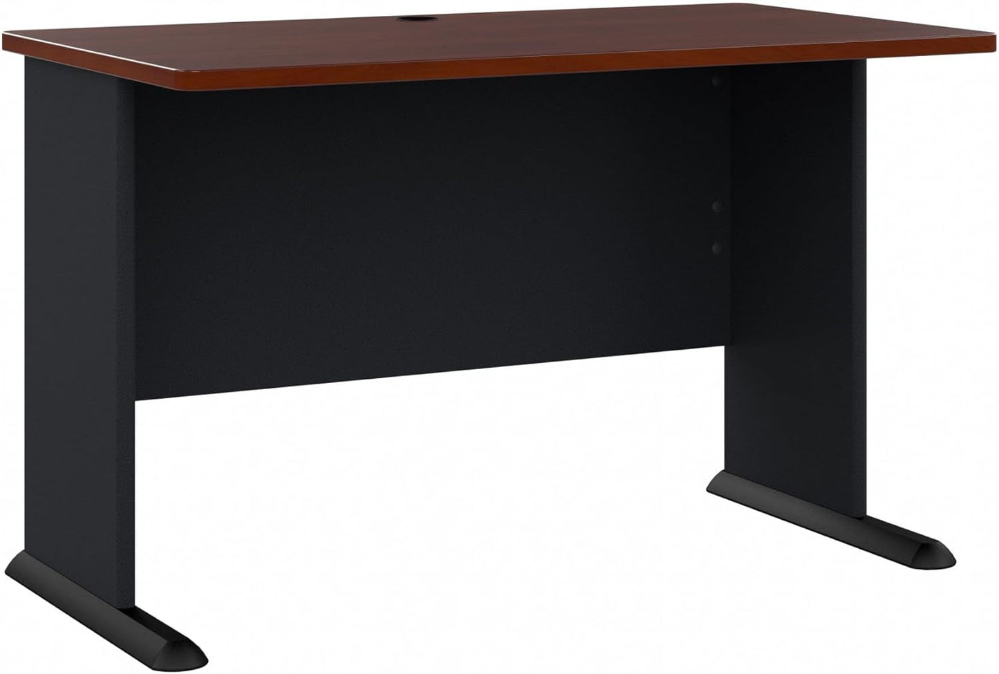 Bush Business Furniture Series A 48W Computer Desk in Hansen Cherry and Galaxy, Small Office Table for Home or Professional Workspace