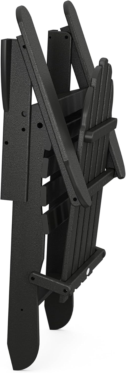 POLYWOOD AD5030BL Classic Folding Adirondack, Black