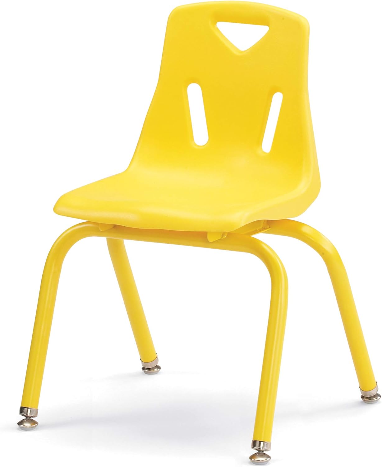 Berries Jonti-Craft 8124JC6007 Stacking Chairs with Powder-Coated Legs, 14" Height, Yellow, Pack of 6