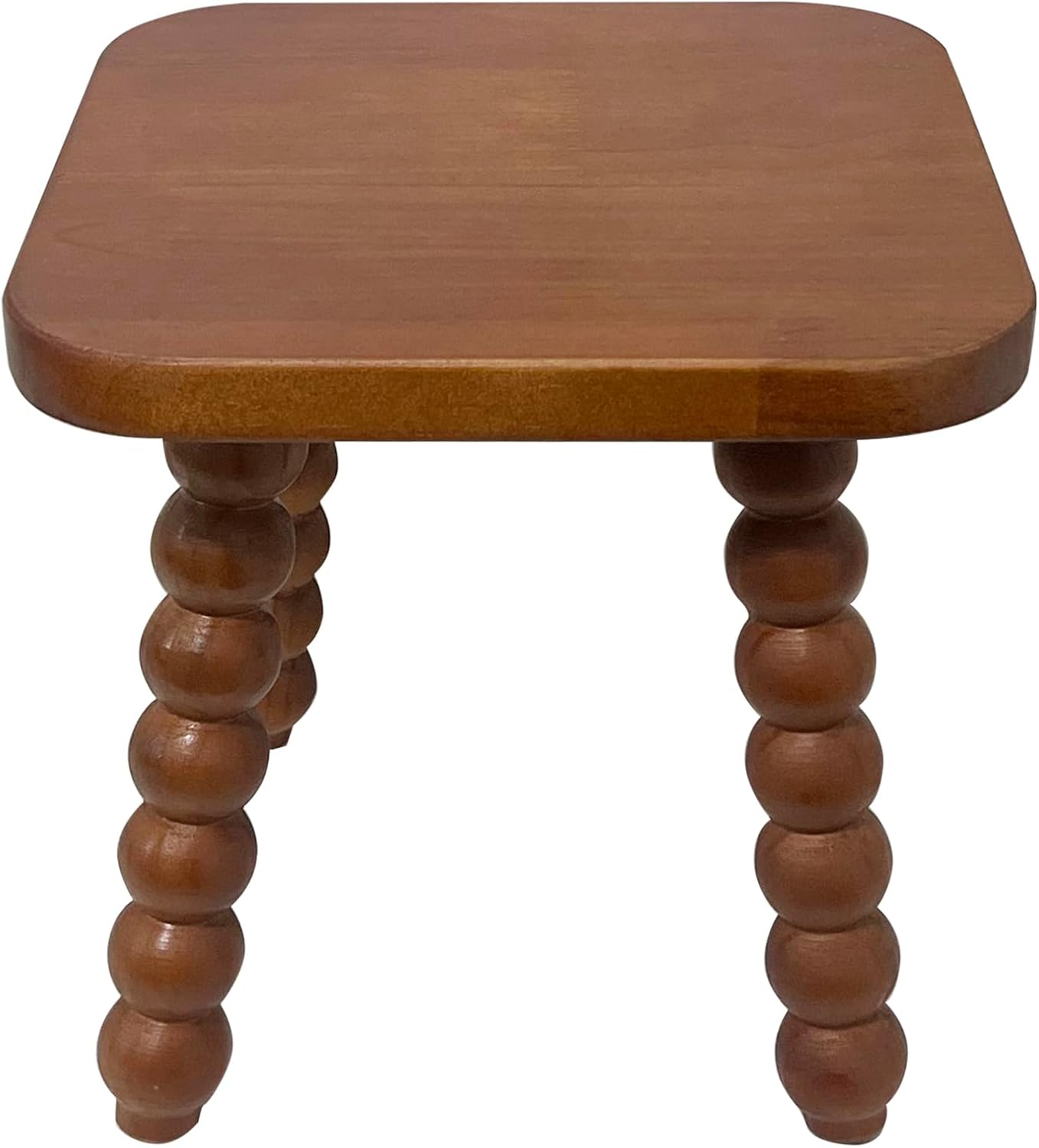 Solid Wooden footstool9.3 Inch - Short Stool for Kids & Adults, Sensory Table Helper - Sturdy Foot Stool for Bathroom, Kitchen, Bedroom, Natural Plant Stand, Toddler Helper (Brown)
