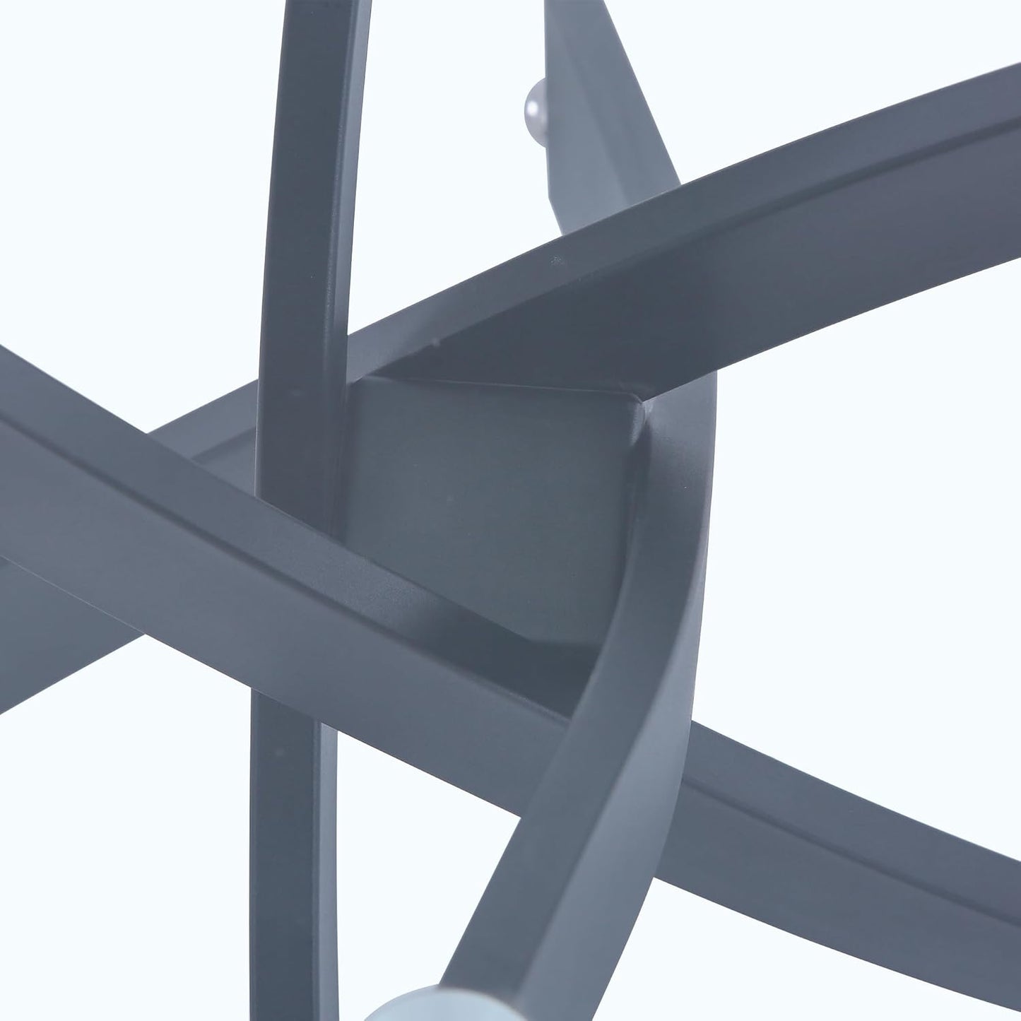 Tempered Glass Dining Table 48 Inch Mordern Rectangular Kitchen Table with Black Metal Legs for Dining Room Kitchen