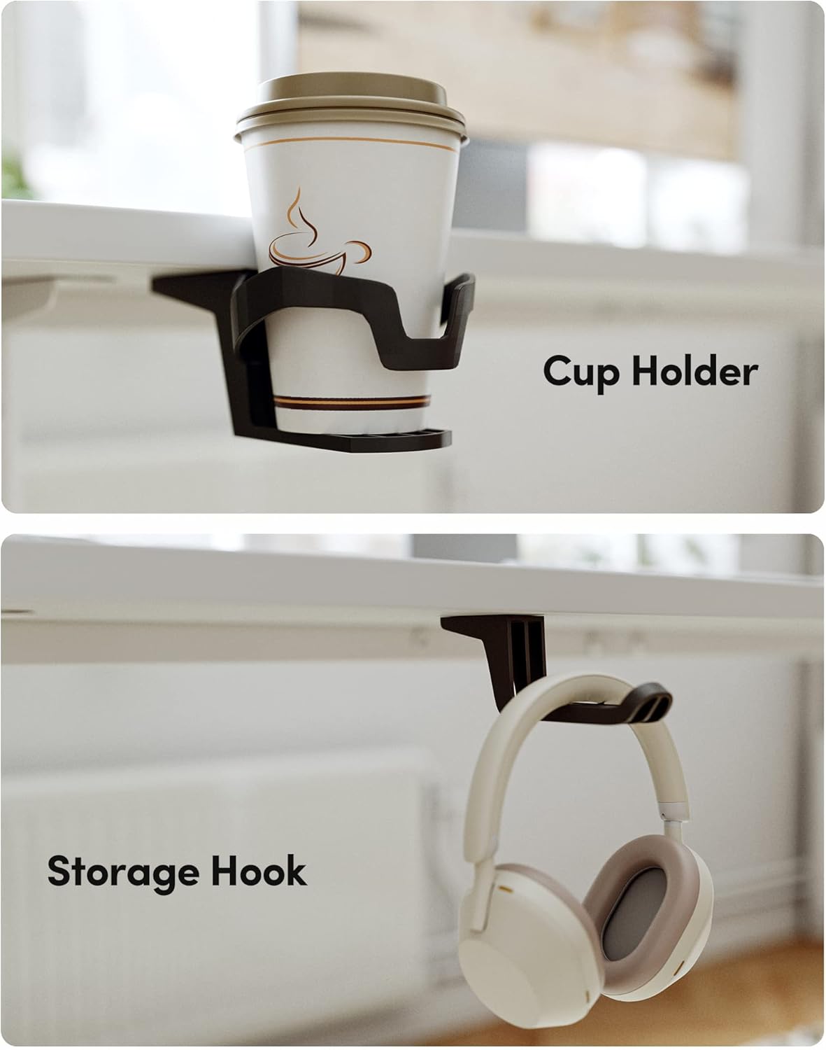 BANTI 44"x24" Standing Desk, Electric Stand up Height Adjustable Home Office Table, Sit Stand Desk with Splice Board, White Frame & White Top