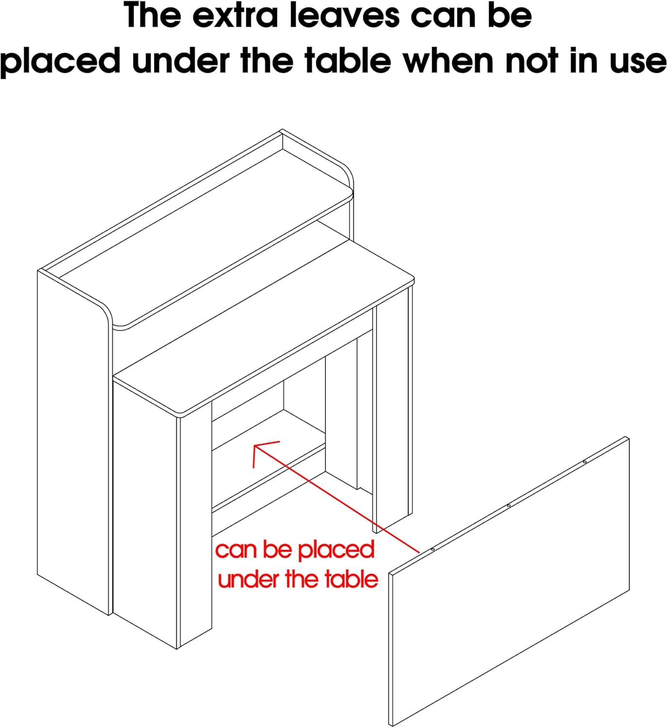 Expandable Dining Table, Convertible Table for Dining Room, Kitchen and Small Spaces, for 2-7 People(with Storage Shelf), Barnwood Brown