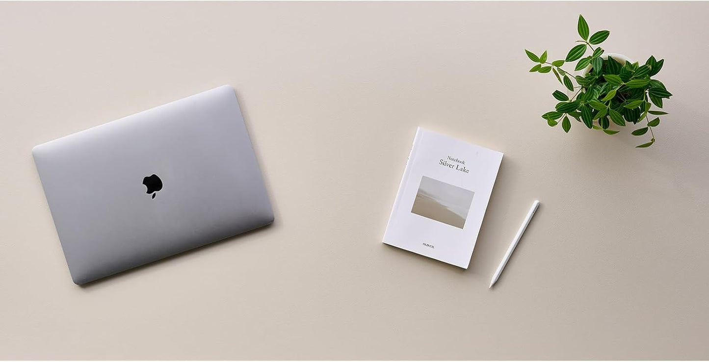 Kaboon Universal Tabletop 59.1"x23.62", Solid One-Piece Melamine Table Top, Double Desk L-Desk DIY, Home and Office Countertop, Leather/Ivory