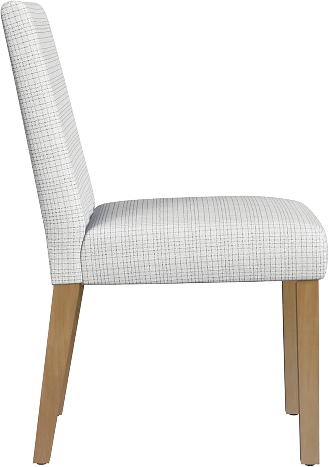 HomePop Home Decor |Classic Upholstered Parsons Dining Chairs |Decorative Home Furniture, Cream Mini Grid Pattern (Single Pack)