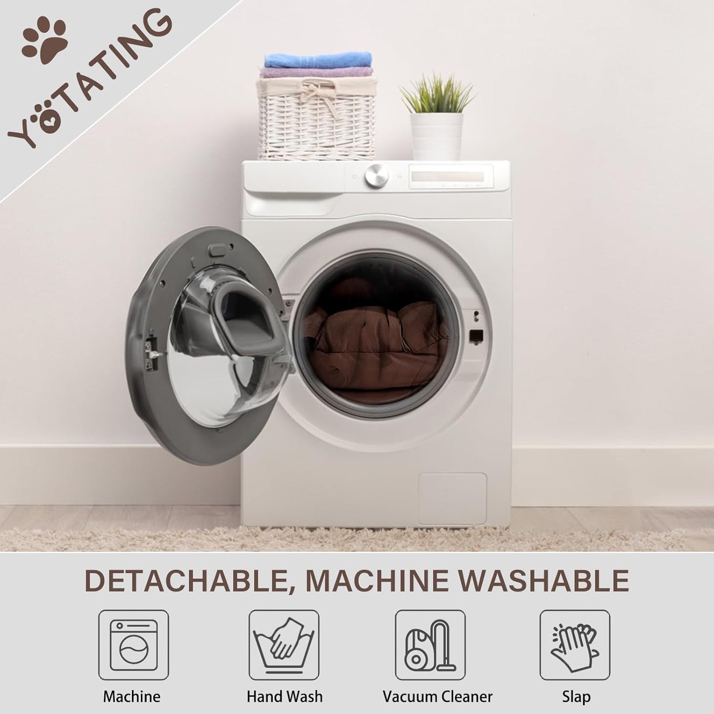 Lazy Chair with Ottoman, Comfy Reading Chair with Footstool & Pillow Modern Lounge Chair with Armrests & Side Pocket for Living Room, Bedroom, Dorm Room,Dark Brown