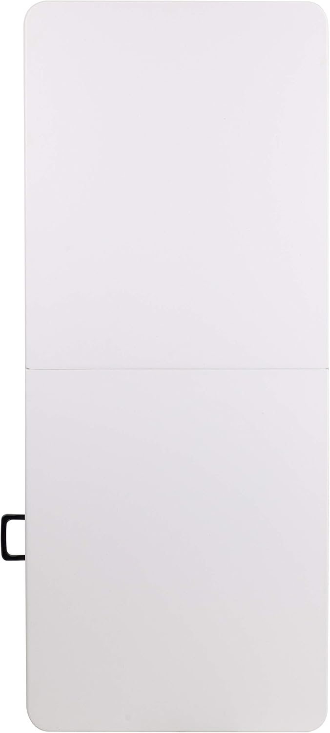 Flash Furniture Elon 6' Rectangular Plastic Folding Event Table with Carrying Handle, Bi-Fold Banquet Table for Indoor/Outdoor Events, White