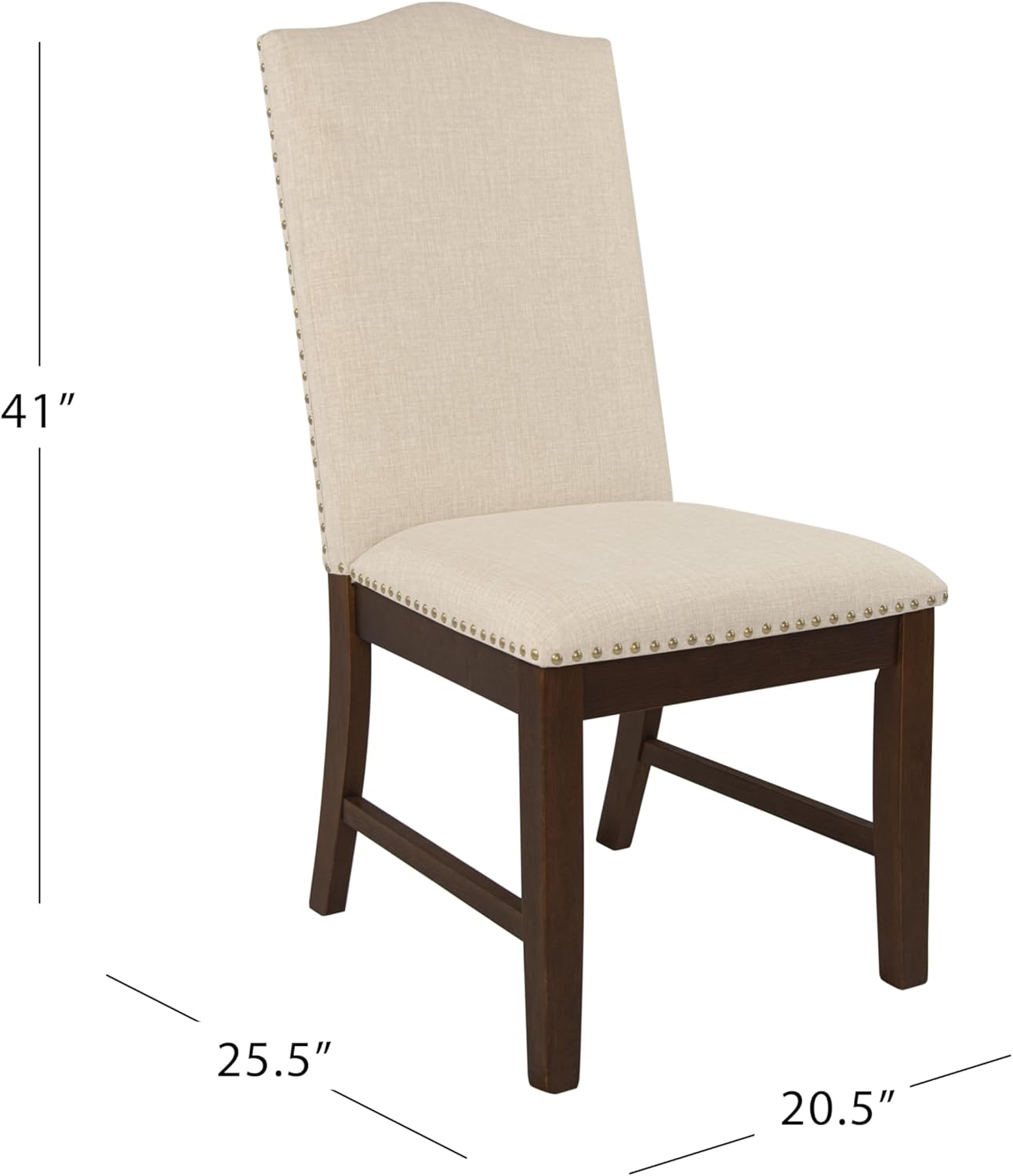 HomePop Scalloped Back Dining Chair - Beige Woven(Set of 2)