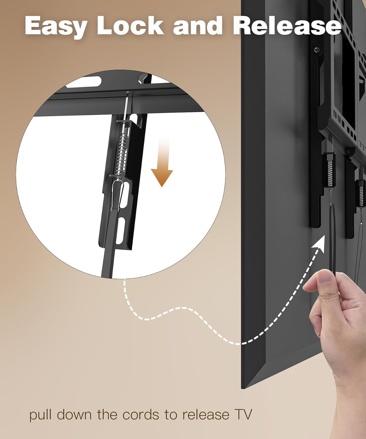 TV Wall Mount for Most 37-82 Inch, Low Profile Tilt Wall Mount TV Bracket for Flat/Curved TVs with Max VESA 600x400mm, Fits 16"-24" Studs Up to 132 lbs, Black