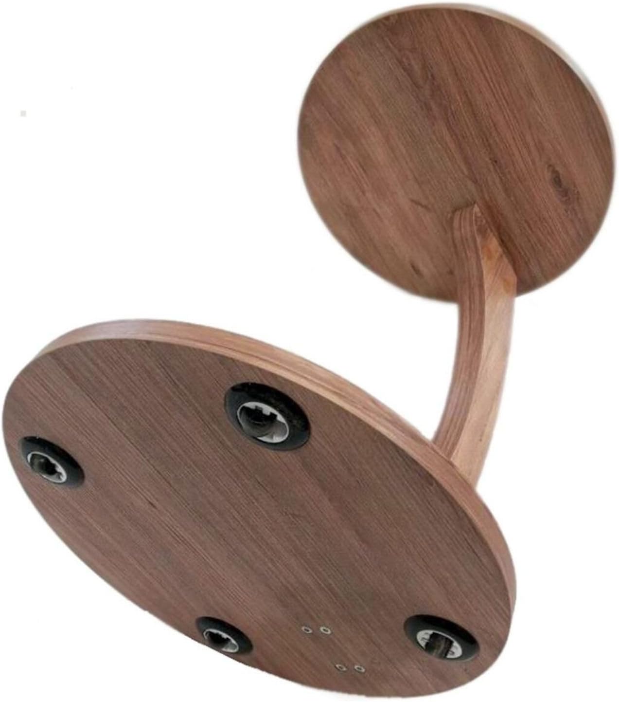 C Shaped End Table for Couch Small Places, Space Saver Round Side Table for Sofa and Bedside with Wheels, Coffee and Eating Snack Time Tray for Living Room, Office (Natural)