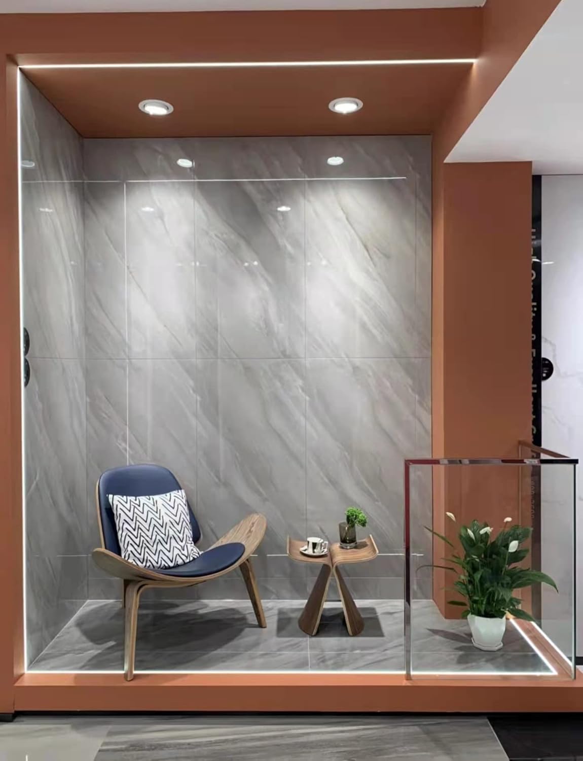 Hans Wegner Style Three- Legged Shell Chair Ash Plywood White Faux Leather Accent Chair Living Room Furniture Mid-Century Modern Shell Chair (Wood Color-Black)