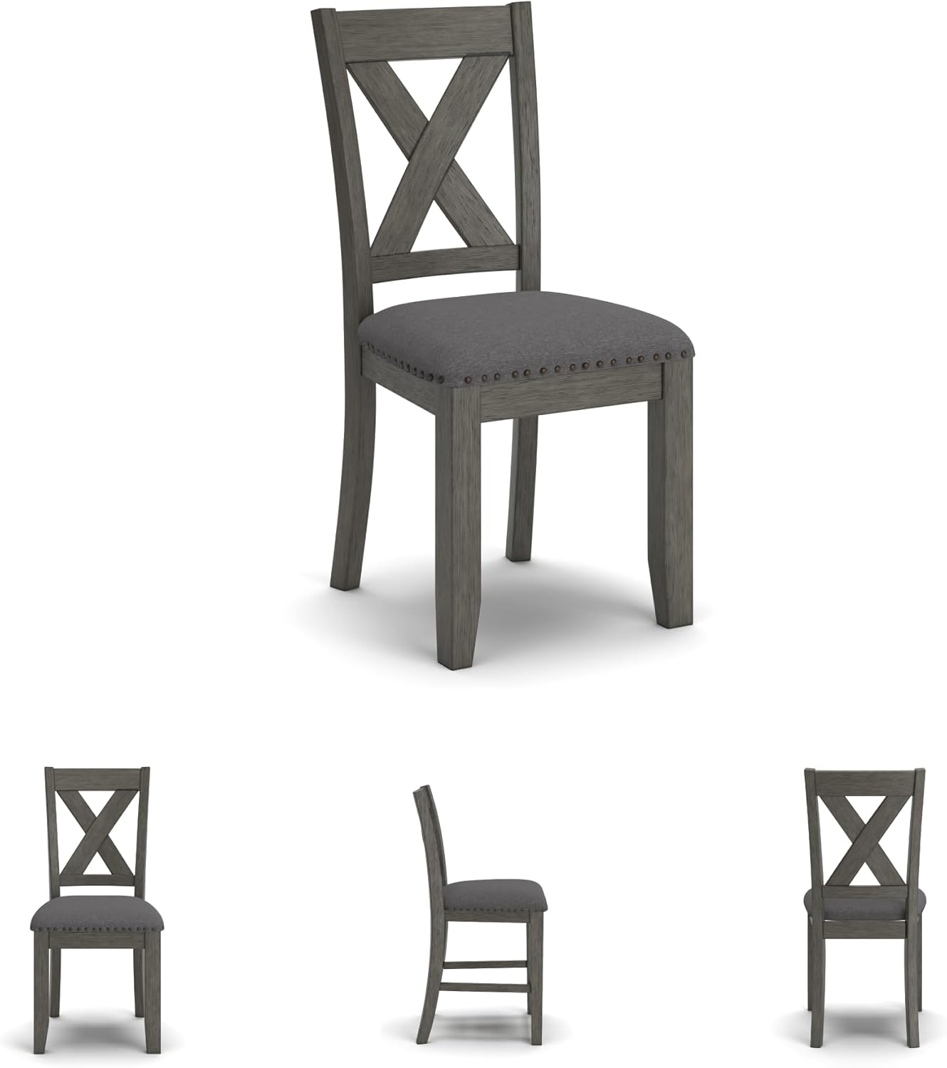 Signature Design by Ashley Caitbrook Rustic 7 Piece Dining Set, Include Table and 6 Chairs, Gray