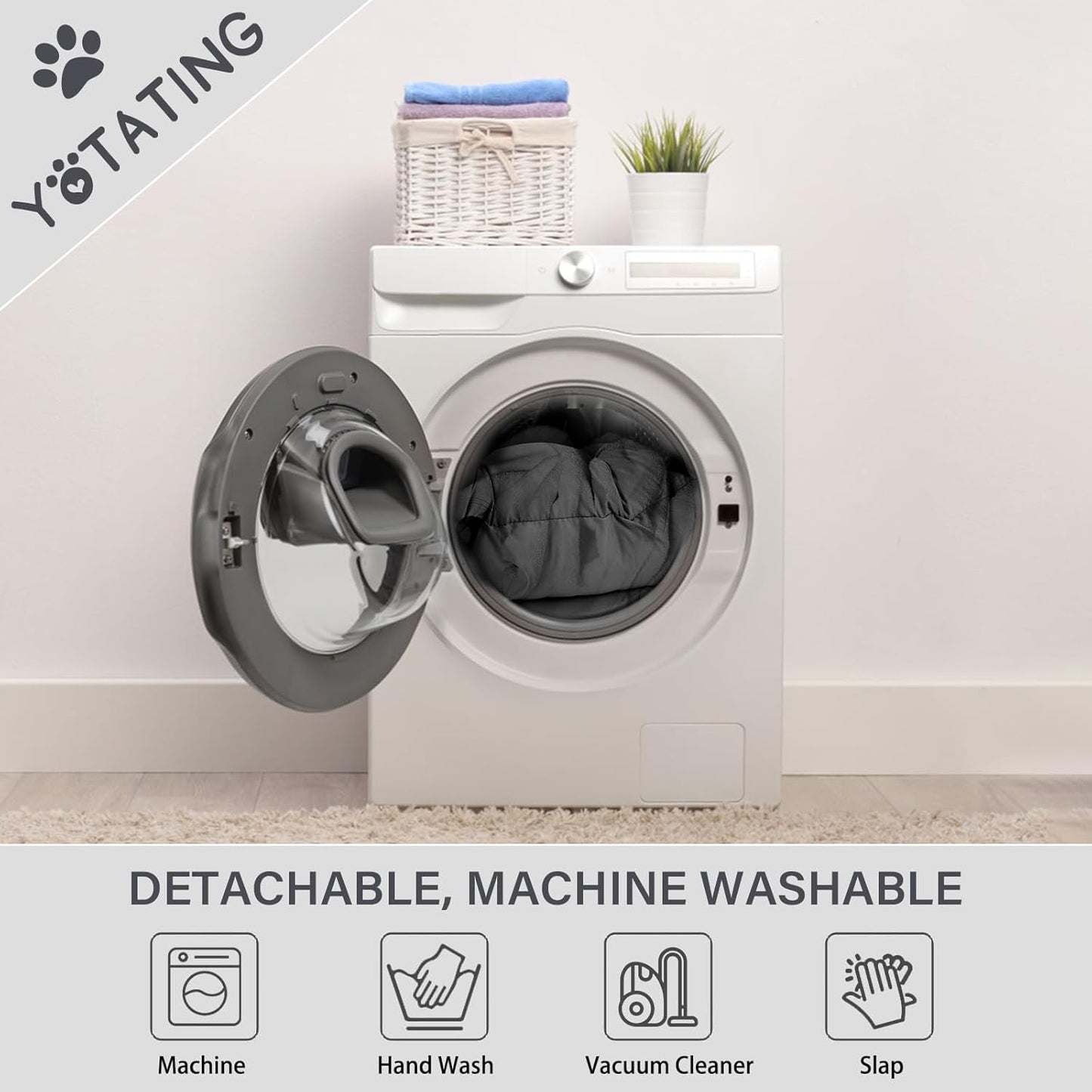 Lazy Chair with Ottoman, Comfy Reading Lounge Chair with Footstool & Throw Pillow Modern with Armrests & Side Pocket for Living Room, Bedroom, Dorm Room, Dark Grey