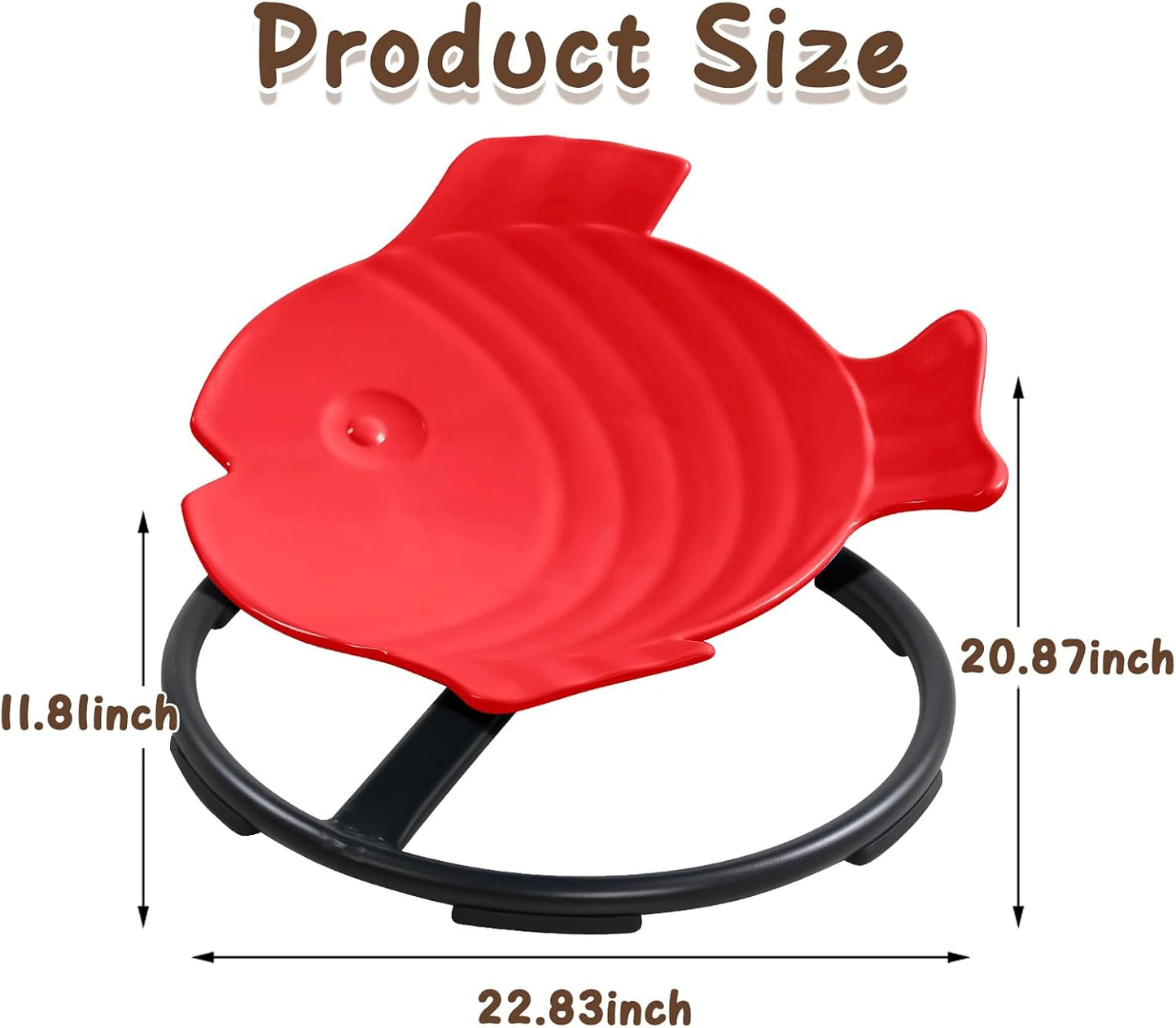 Autism Sensory Spinning Swivel Chair for Autistic Kids, 360° Spin Seat Toy for Children with Autism & ADHD, Sit and Spin Sensory Chair for Balance and Motion Training, Sensory Toys for Kids (Red)