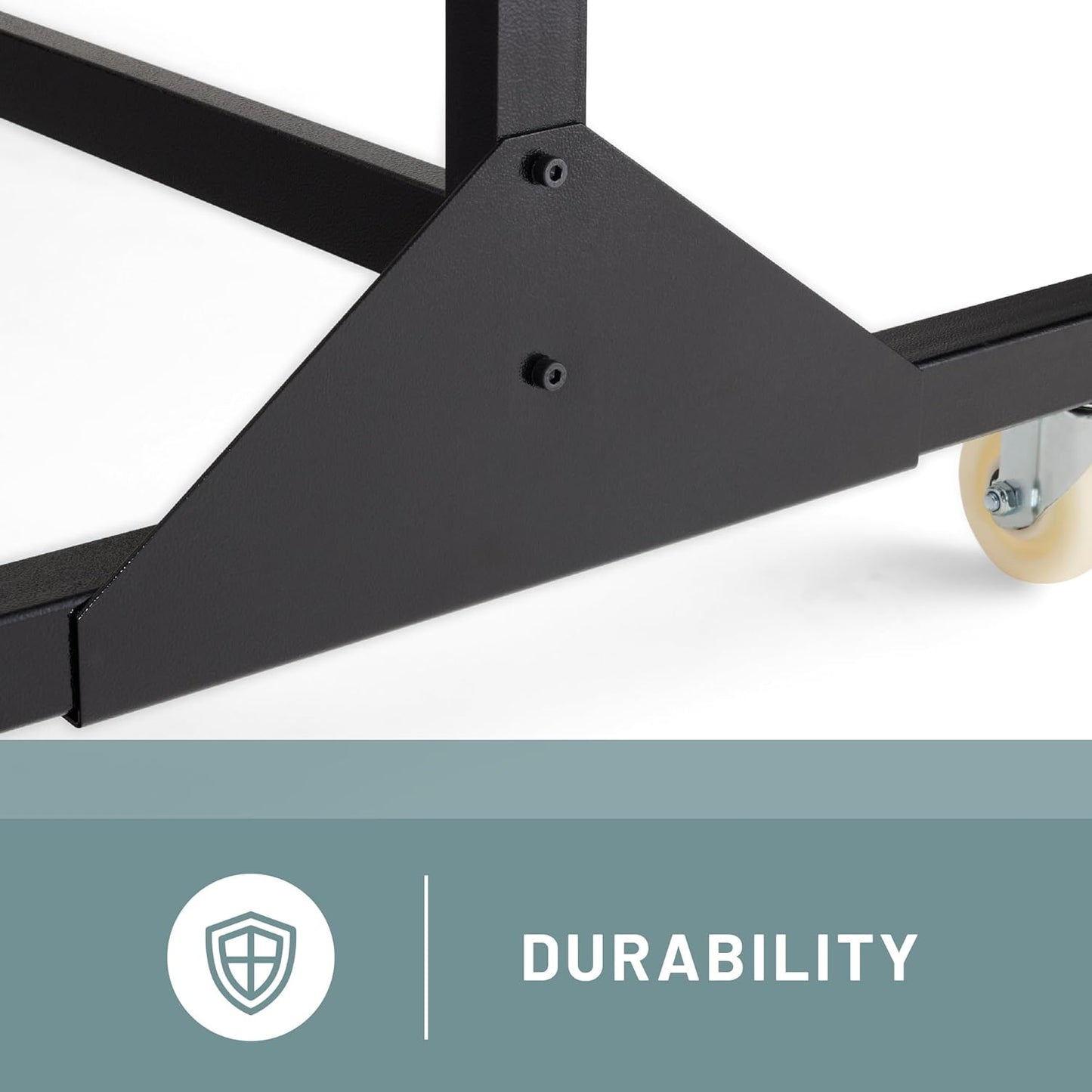 Safco 2 Tier Folding Chair Cart, Heavy Duty Powder Coated Storage Cart, Holds 84 Chairs, Commercial-Grade Steel, Black