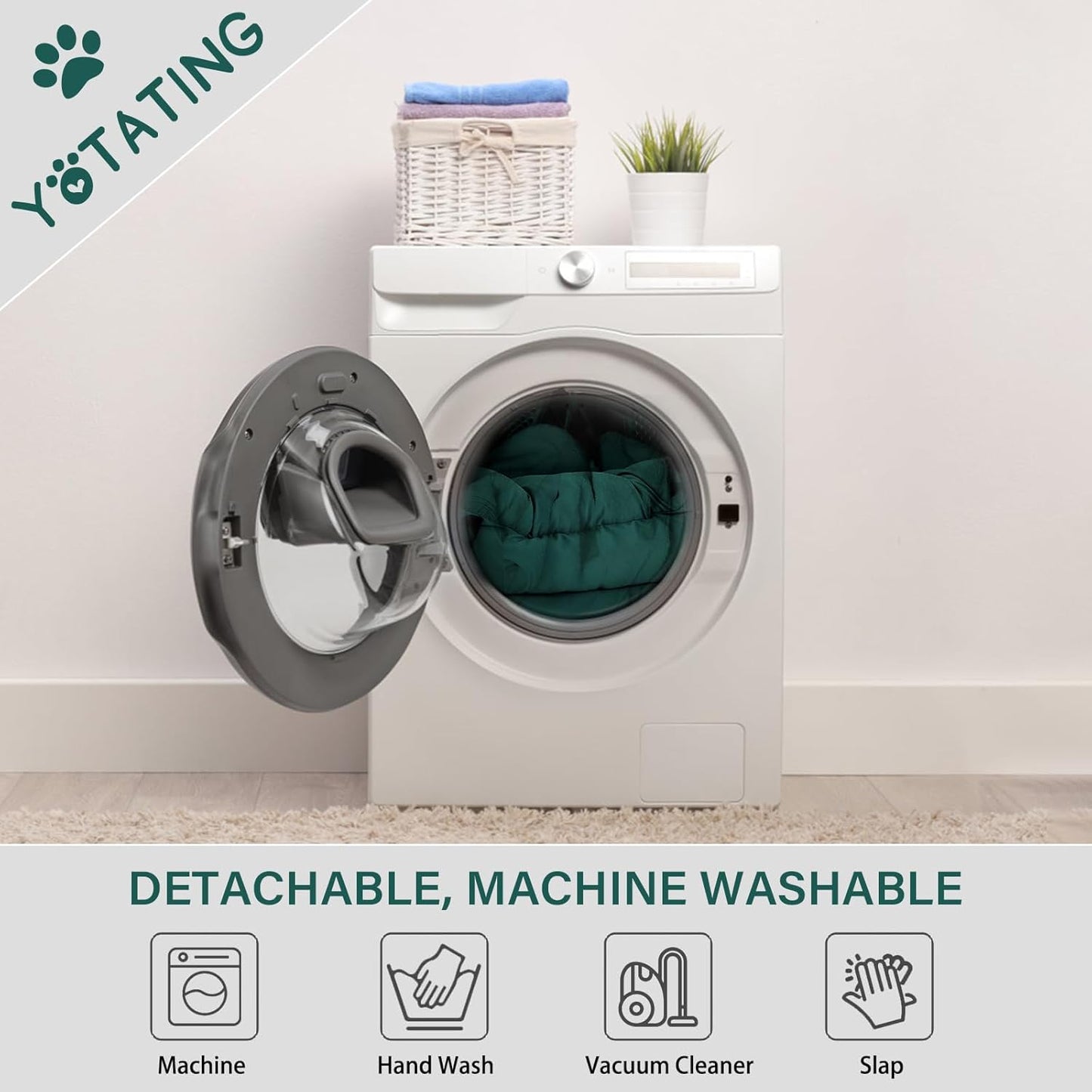 Lazy Chair with Ottoman, Comfy Reading Chair with Footstool & Pillow Modern Lounge Chairs with Armrests & Side Pocket for Living Room, Bedroom, Dorm Room,Dark Green