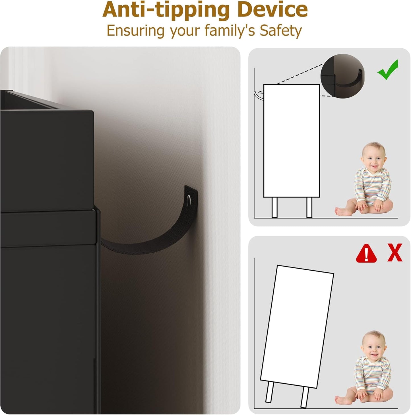 GarveeHome Shoe Cabinet Rattan with 3 Flip Drawers and 4-Tier Shoe Storage Cabinet, Freestanding Shoe Organizer with Adjustable Shelves for Entryway, Closet, Hallway (Black)