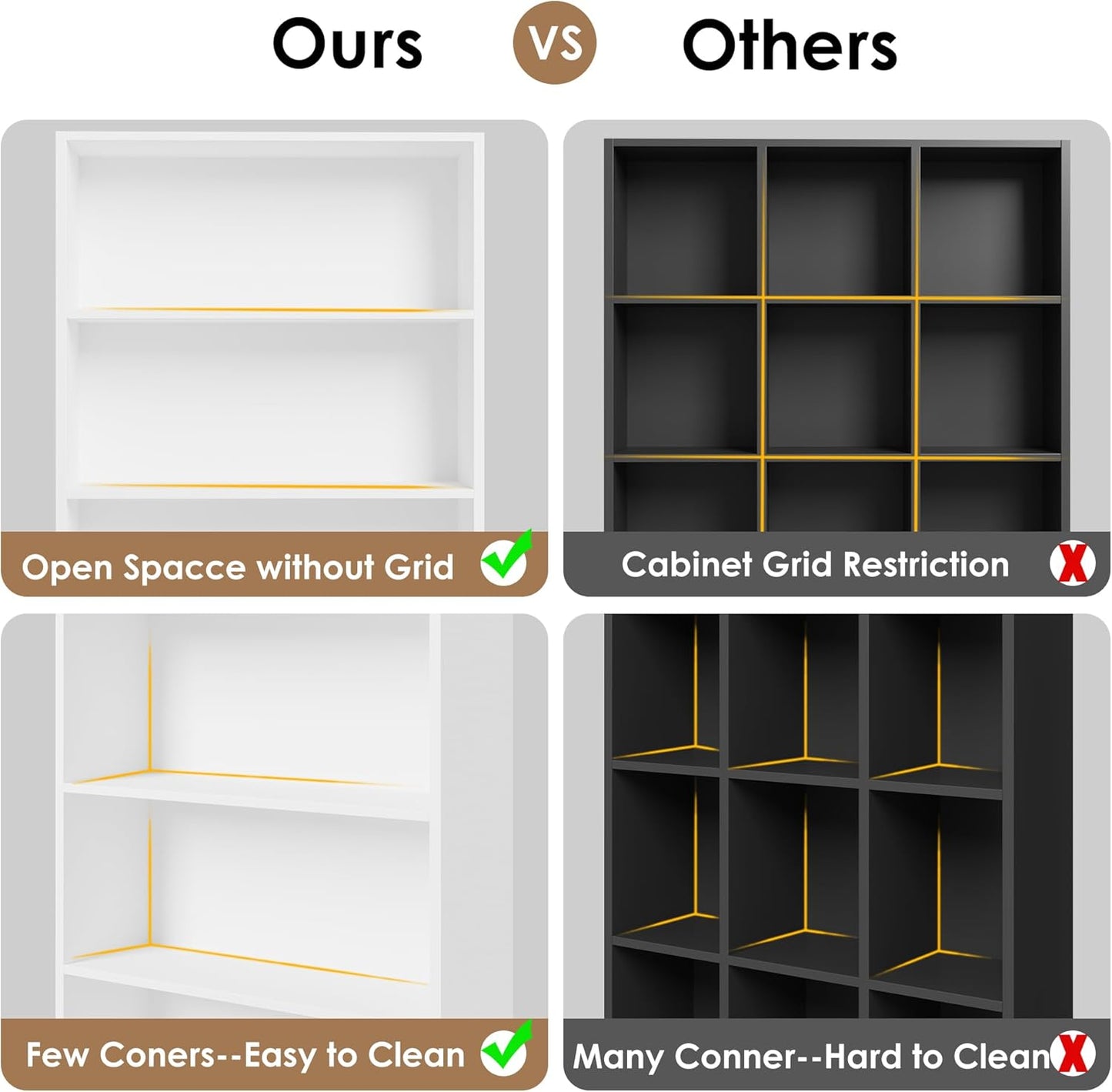 82" Tall Bookshelf, 7-Tier Open Shelves Bookcase, Freestanding Display Storage Shelves, Tall Bookcase Home Decor Furniture for Home Office, Living Room, Bedroom, White