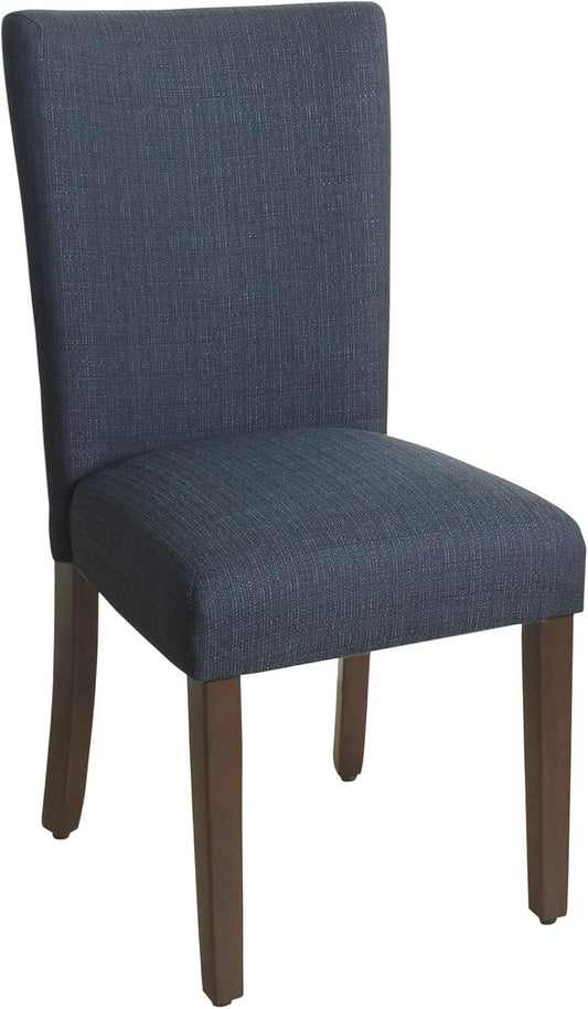 HomePop Parsons Classic Upholstered Accent Dining Chair, Single Pack, Dark Blue