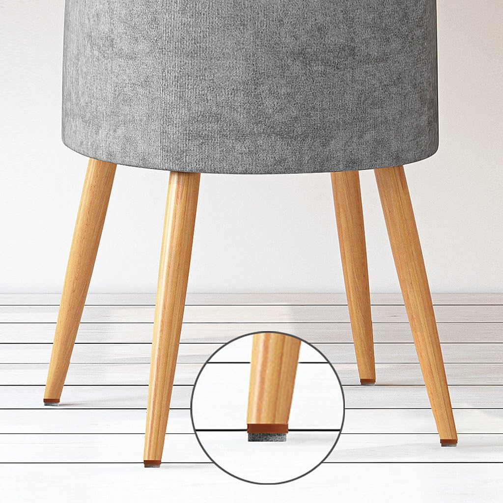 ALIMITOPIA 40pcs Screw-on Furniture Felt Pad Chair Glide Slider Hardwood Floor Protector for Wooden Leg Feet of Chair Table Furniture(Φ20mm or 0.8";Brown)