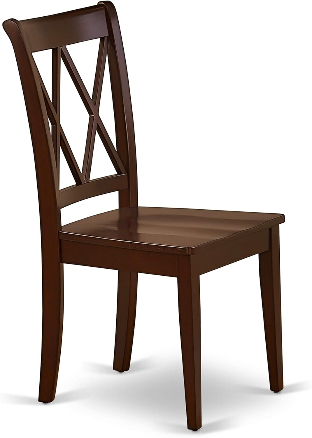 East West Furniture HBCL3-MAH-W 3 Piece Dinette Set for Small Spaces Contains a Round Dining Table with Pedestal and 2 Dining Chairs, 42x42 Inch, Mahogany