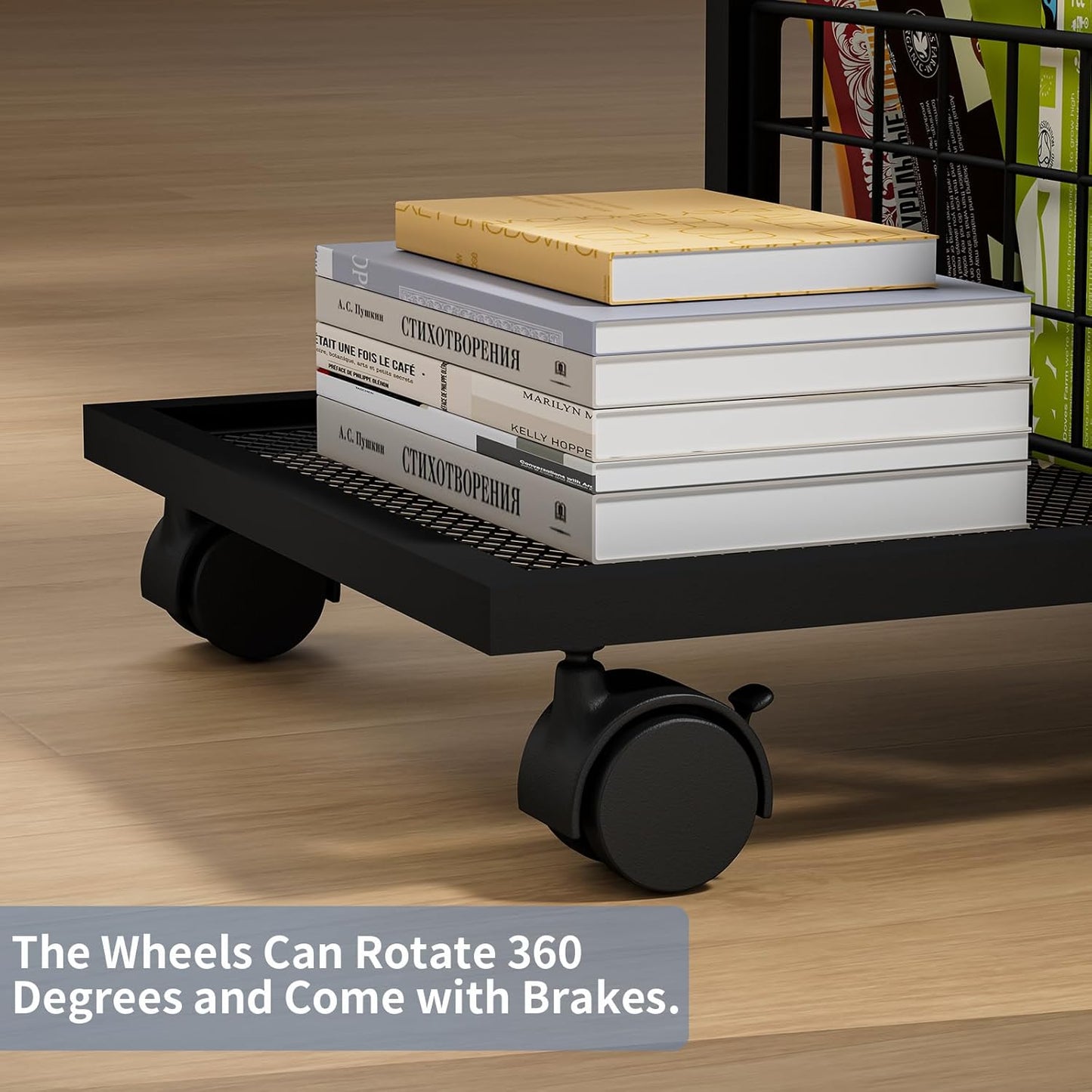 C Shaped Sofa Side Table: Couch End Table with Drawer - Bedside Table with Wheels - 19.7''L x 11.8''W x 28''H - C Mobile Tables with Storage Basket for Living Room Bedroom