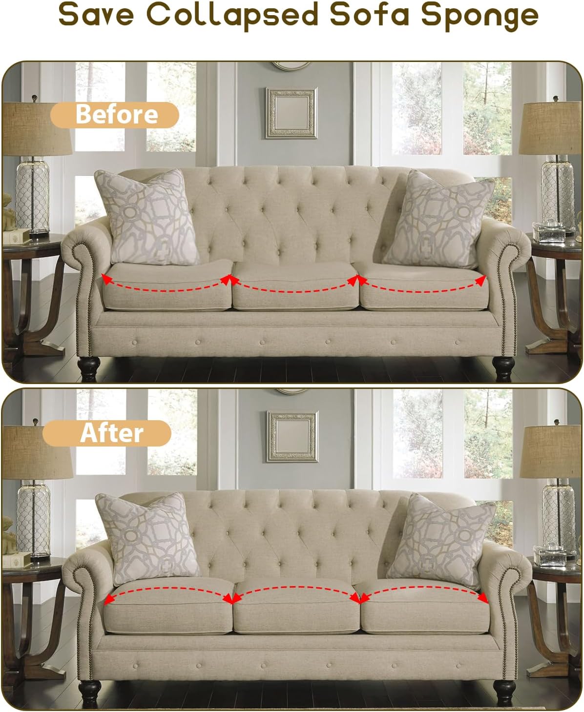 Couch Cushion Support, 20" x 20" Sofa Cushion Support for Sagging Seat, High Density Replacement Foam Insert for Sagging Couches, Loveseat, Furniture (Grey-1 pcs)