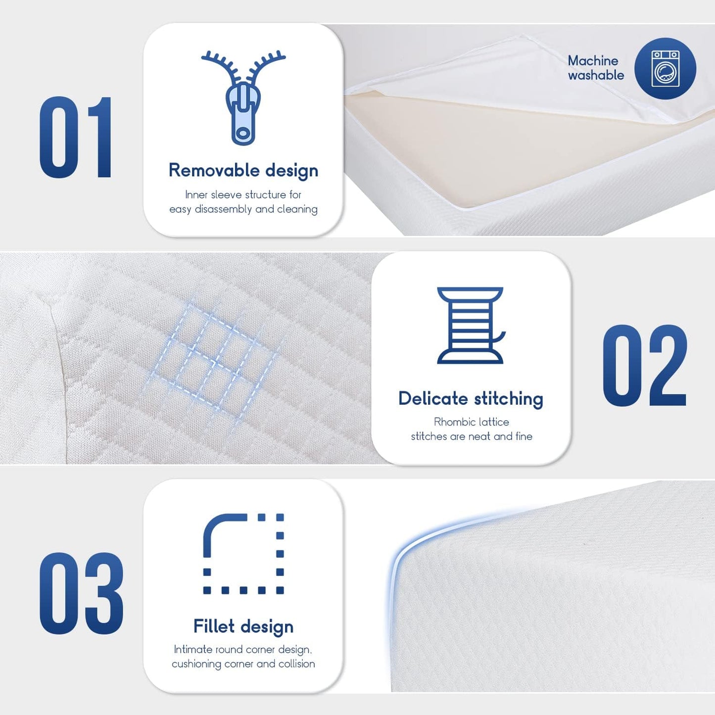 FDW | 6 Inch Twin Mattress | Medium Firm | Gel Memory Foam Mattress | White | Bed in a Box, CertiPUR-US Certified | Pressure Relief, Cooling Ventilated Foam | Washable Removable Cover
