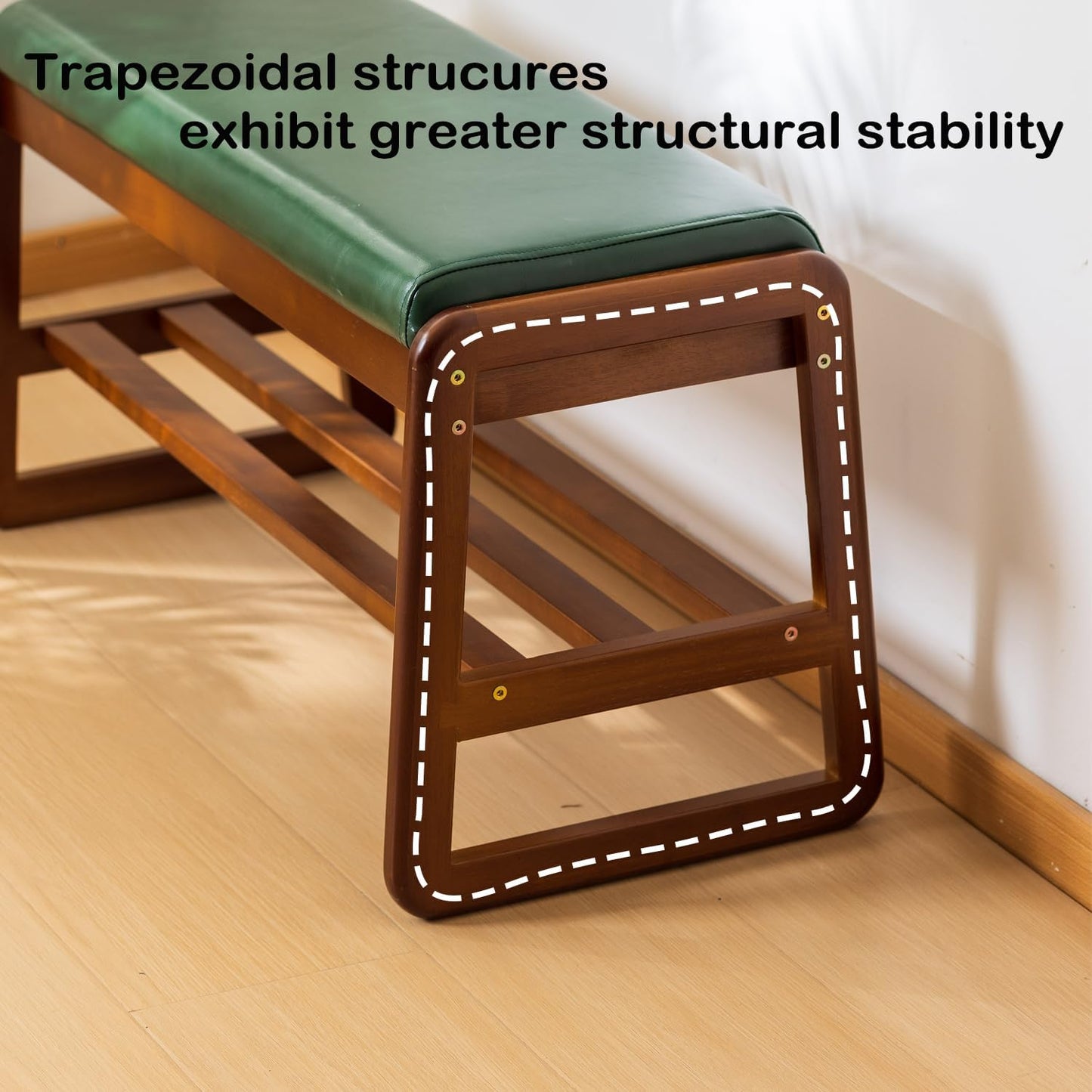 Shoe Rack Bench, Solid Wood Entryway Bench with Flip-Open Storage Box for Entry, Hallway (Green-31.5")