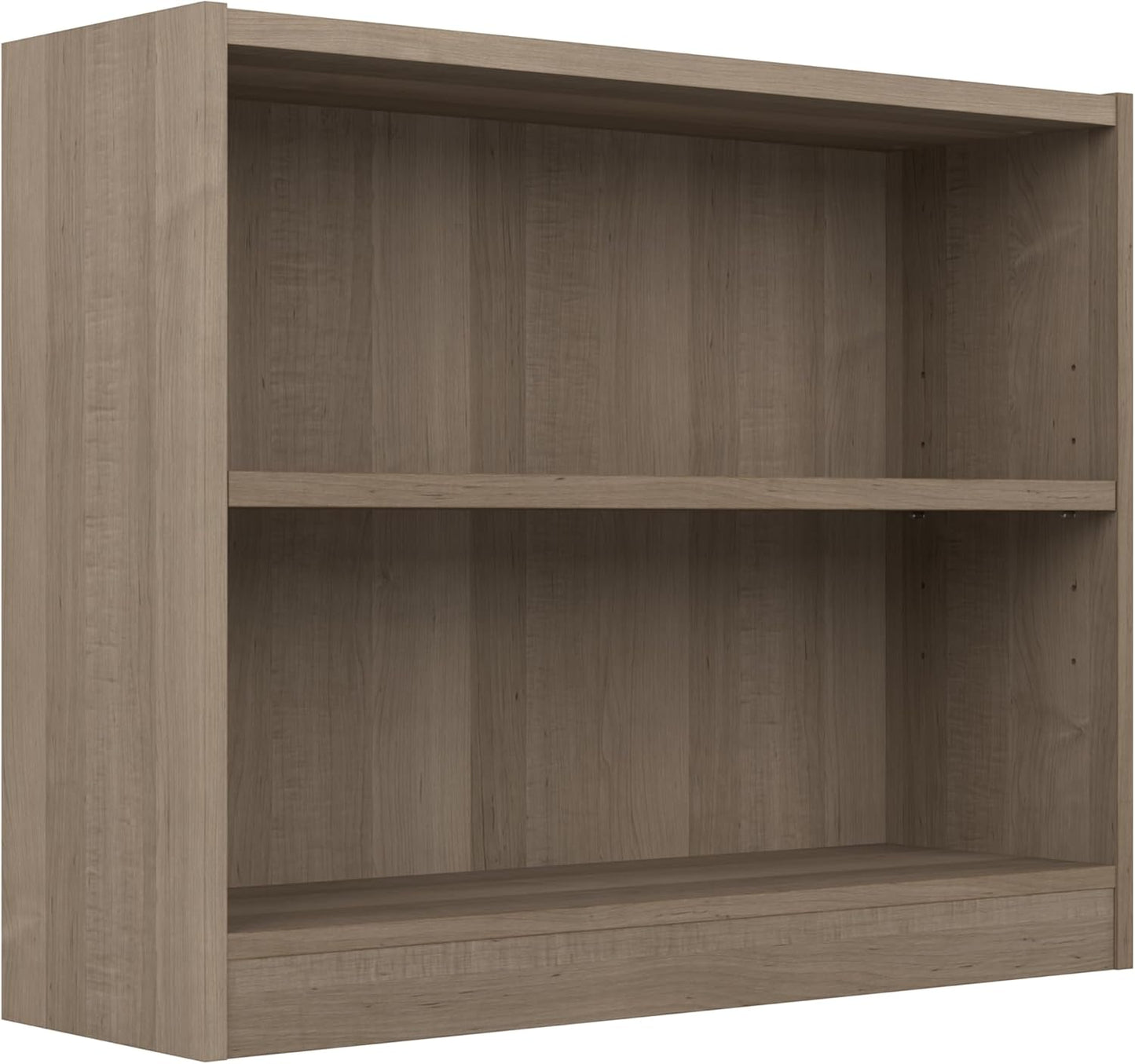 Bush Furniture Universal Small 2 Shelf Bookcase in Ash Gray