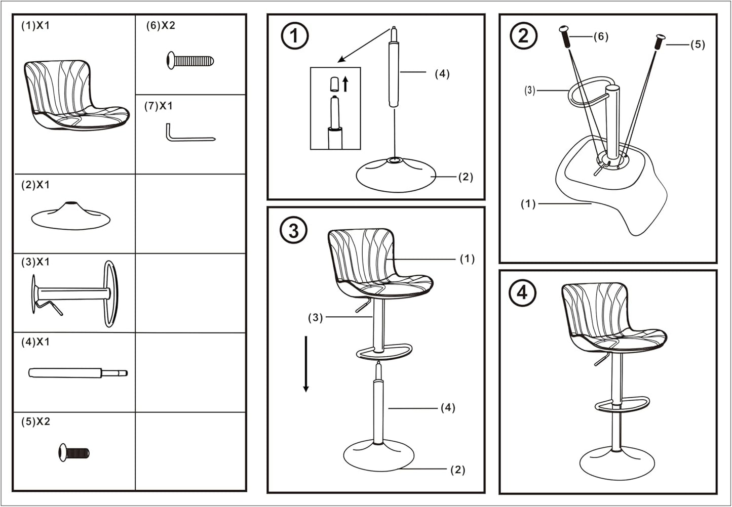 YOUNUOKE Bar Stools Kitchen Chiair Set of 2 Swivel Counter Height Barstools Adjustable Faux Leather Island Chairs Modern Metal Bar Stool with Back, Light Grey