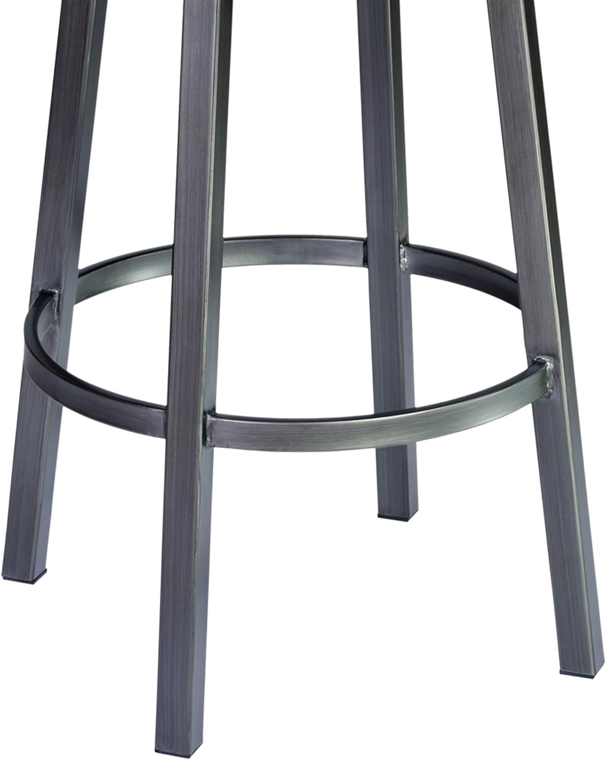 Armen Living Madrid 30" Seat Height Swivel Modern Bandero Tobacco Modern Faux Leather and Mineral Finish Bar Stool for Kitchen Island Counter