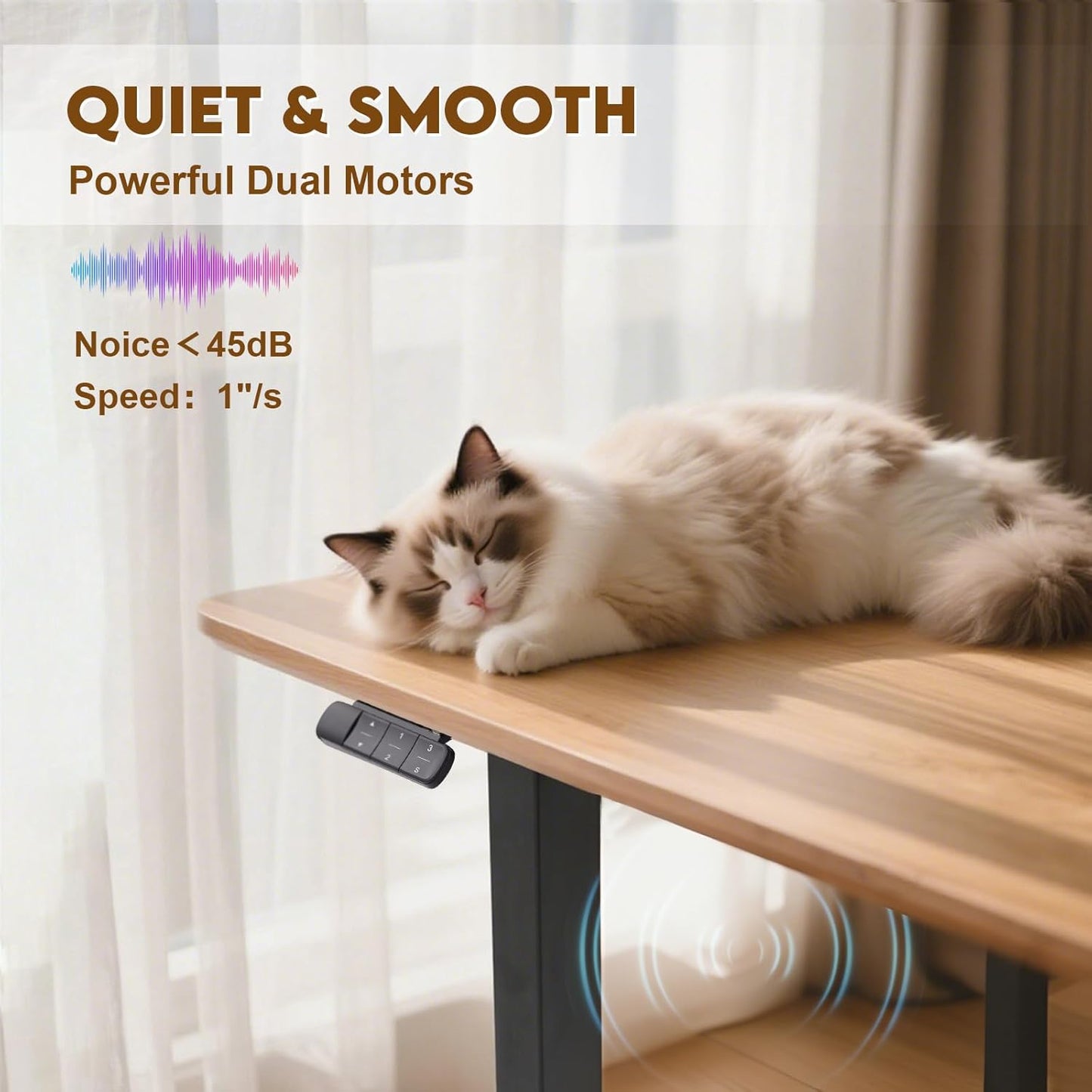 TOPSKY Electric L-Shaped Desk Frame, Height Adjustable, Dual Motor, 270lbs, Black Standing/Sitting 3-Leg Base for Home & Office, DF03.02 (Frame Only)