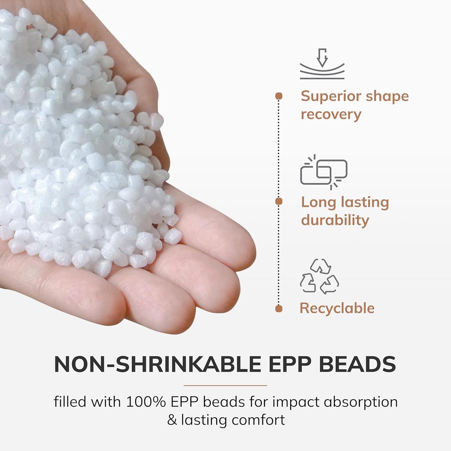 Anji Mountain 100% Handmade & Handcrafted Comfortable Home Décor Pouf Ottoman Footrest for Living Room, Bedroom, Nursery, Kidsroom, Patio Furniture - (19" x 19" x 17"- Black,White)