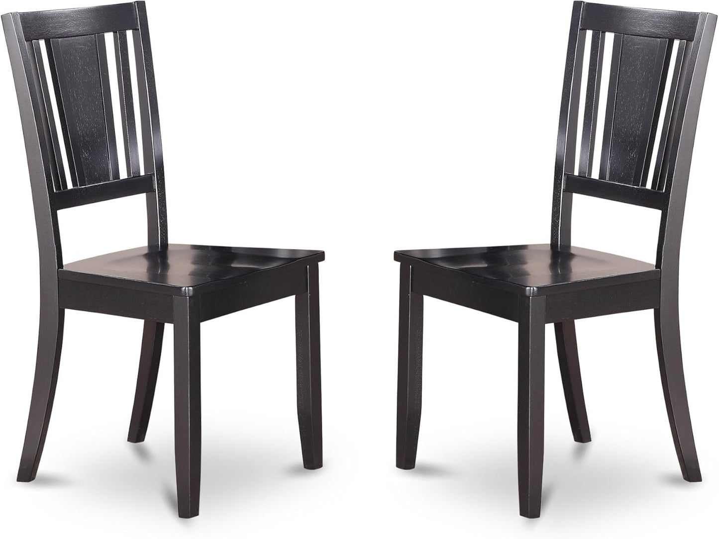 East West Furniture LGDU5-BLK-W 5 Piece Dining Set Includes a Rectangle Dining Table with Butterfly Leaf and 4 Kitchen Chairs, 42x84 Inch, Black